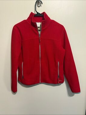 Old Navy Red Full-Zip Fleece Jacket